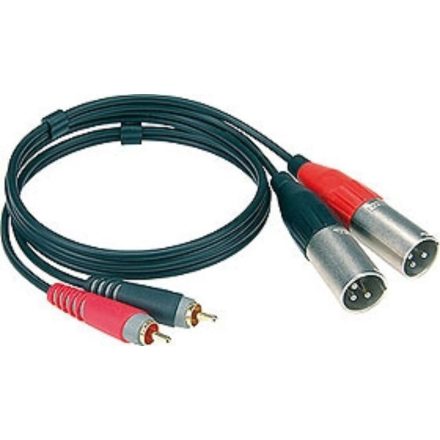 XLR-RCA dupla kábel, 1 m 