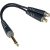 Y adapter kábel, JACK-RCA, 0,2 m 