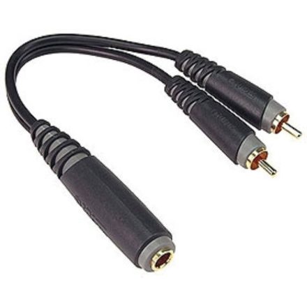 Y adapter kábel, JACK-RCA, 0,2 m 