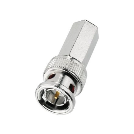 Monacor UG-88/S, BNC csavaros dugó adapter Ø 6mm, 75Ω kábelekhez