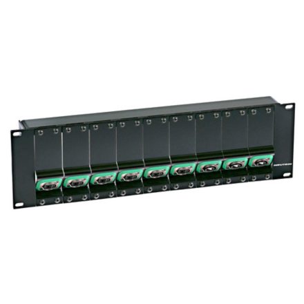 Neutrik NZPF3RU rack panel 9 darab OpticalCon csatlakozóhoz